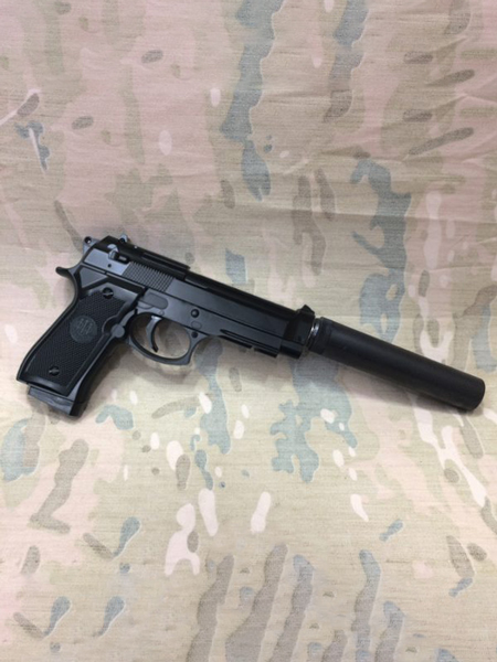 کلت کمری امریکایی تمام فلزی ساچمه پلاستیکی روگر 57 با صدا خفه کن