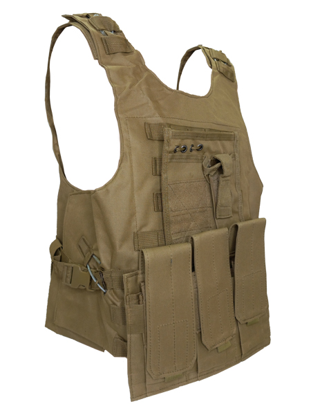 جلیقه تجهیزات تاکتیکال آمریکایی خاکی جلیقه تجهیزات تاکتیکال آمریکایی خاکی