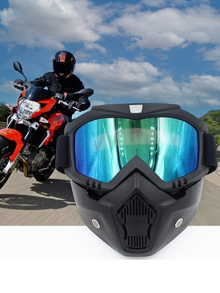 عینک و نقاب موتور سواری مدل ویزارد