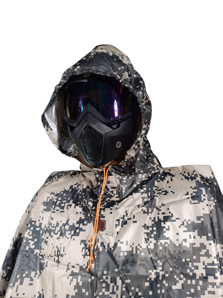 پانچو بارانی مدل استتار بژ پانچو بارانی مدل استتار بژ