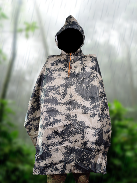 پانچو بارانی مدل استتار بژ