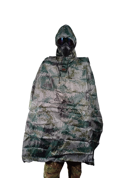 پانچو بارانی مدل استتار سفید سبز پانچو بارانی مدل استتار سفید سبز