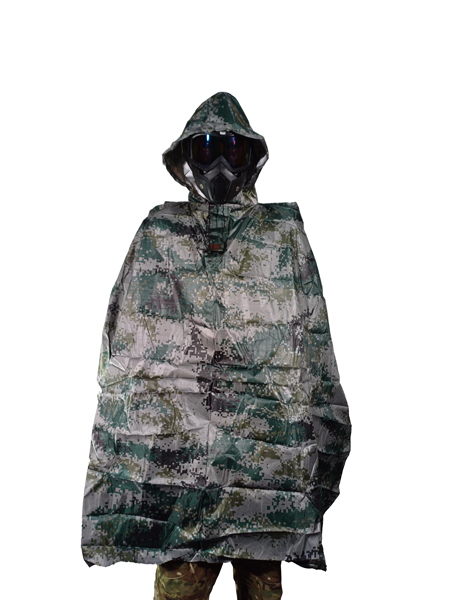 پانچو بارانی مدل استتار سفید سبز پانچو بارانی مدل استتار سفید سبز