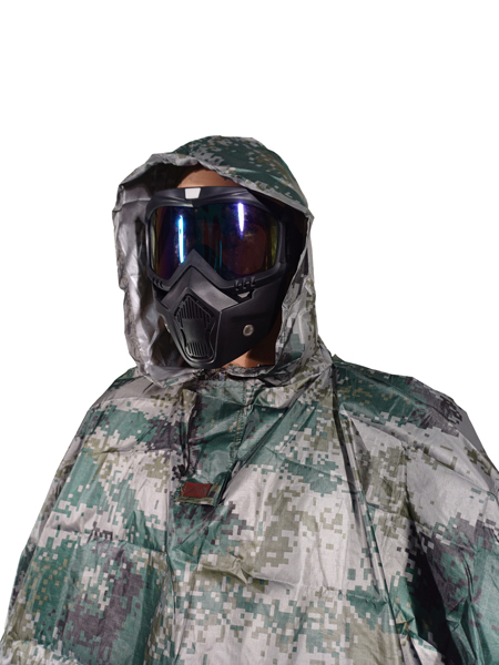 پانچو بارانی مدل استتار سفید سبز پانچو بارانی مدل استتار سفید سبز