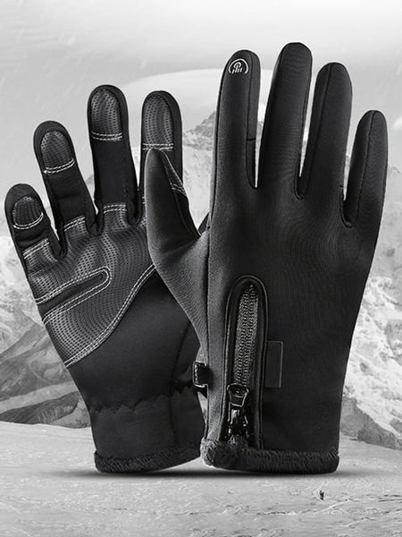 دستکش نیم زیپ تایوانی تاچ دار مشکی