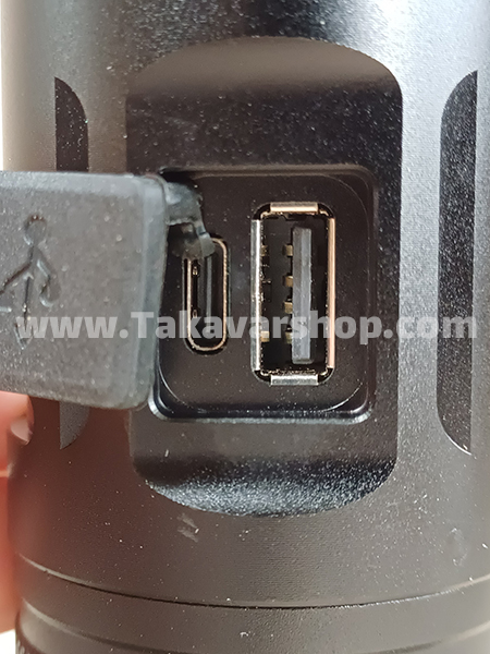 چراغ قوه شارژی پر قدرت 5 حالته زوم دار چراغ قوه شارژی پر قدرت 5 حالته زوم دار