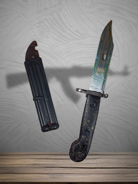 سر نیزه اسلحه کلاشینکف AK-47 ارتش رومانی